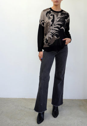 VIRGO JUMPER BLACK & TAUPE