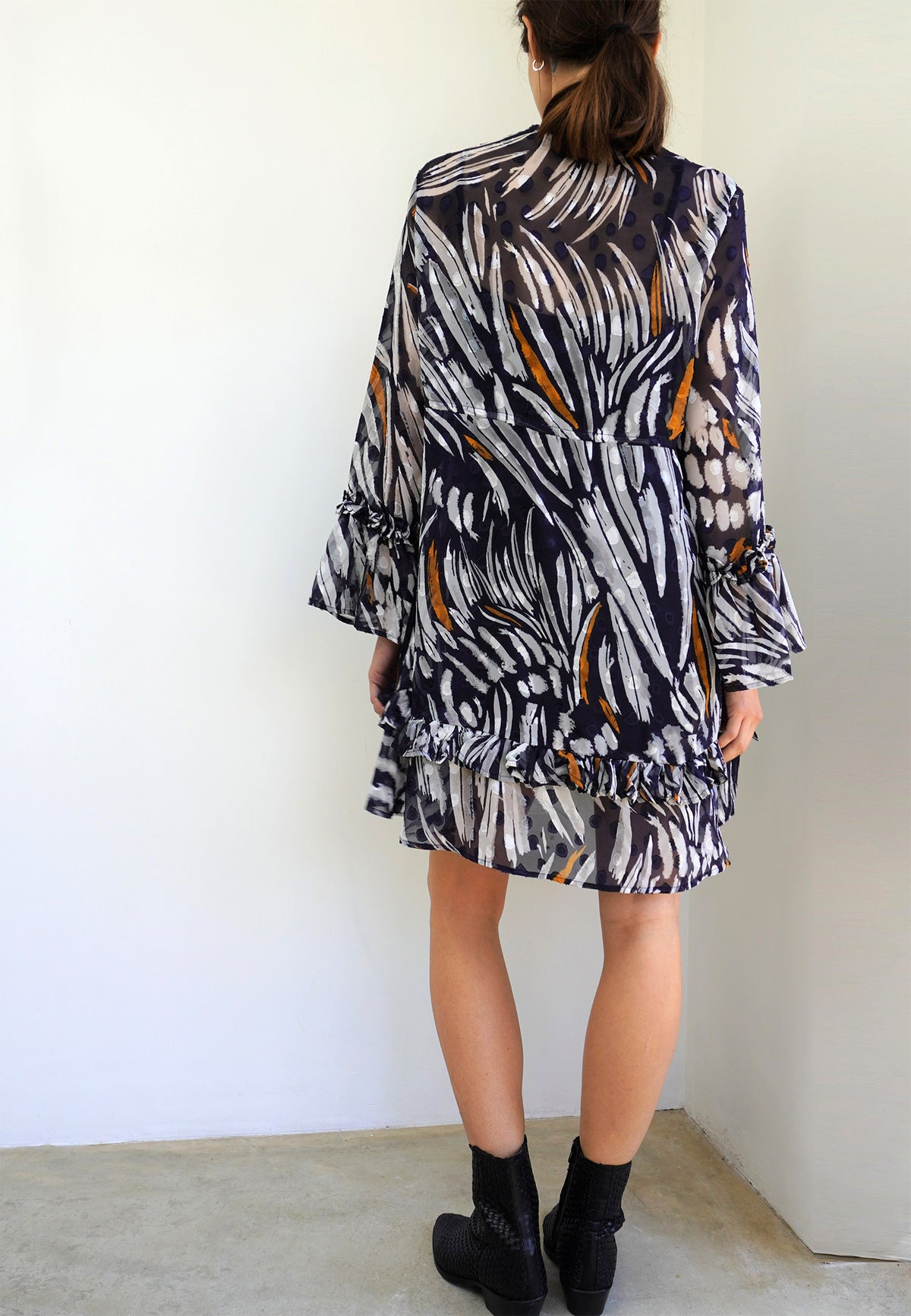 RELIGION Neptune Fluted Sleeve Tunic