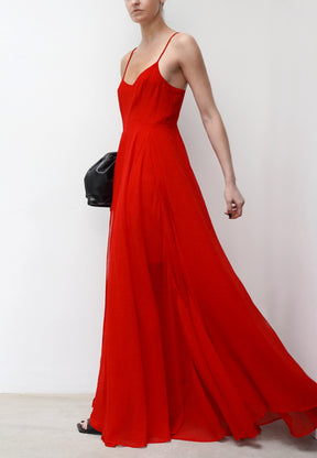 OLSEN MAXI DRESS RED
