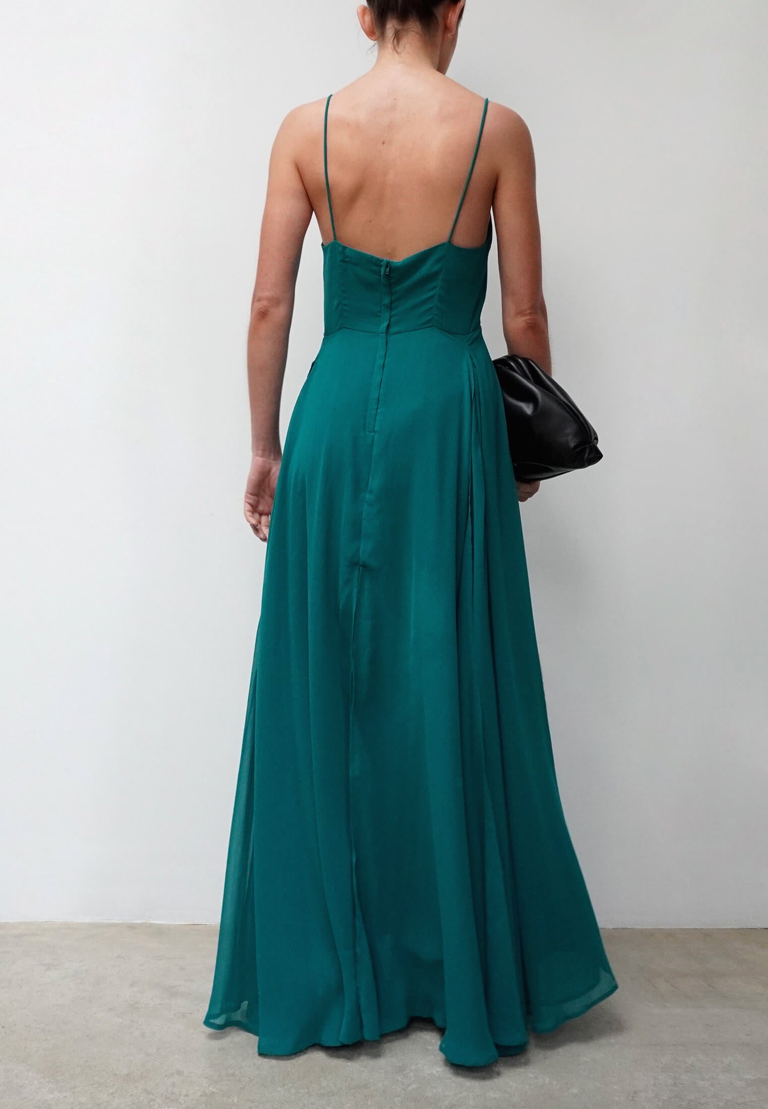 OLSEN MAXI DRESS EMERALD GREEN