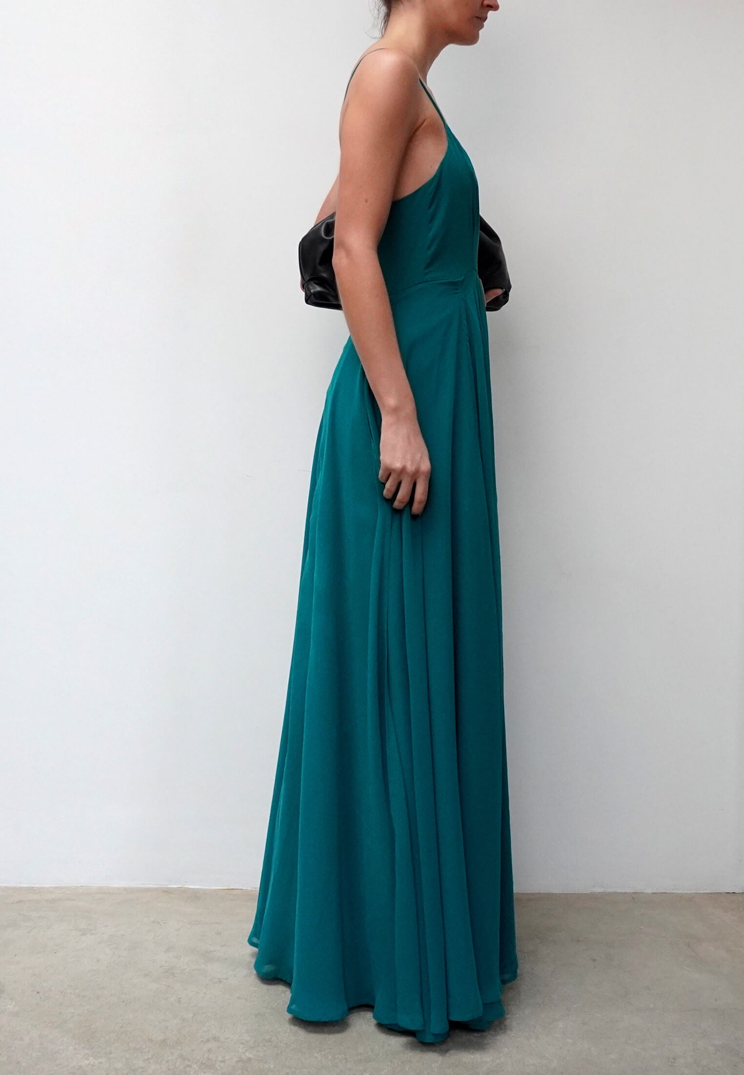 OLSEN MAXI DRESS EMERALD GREEN