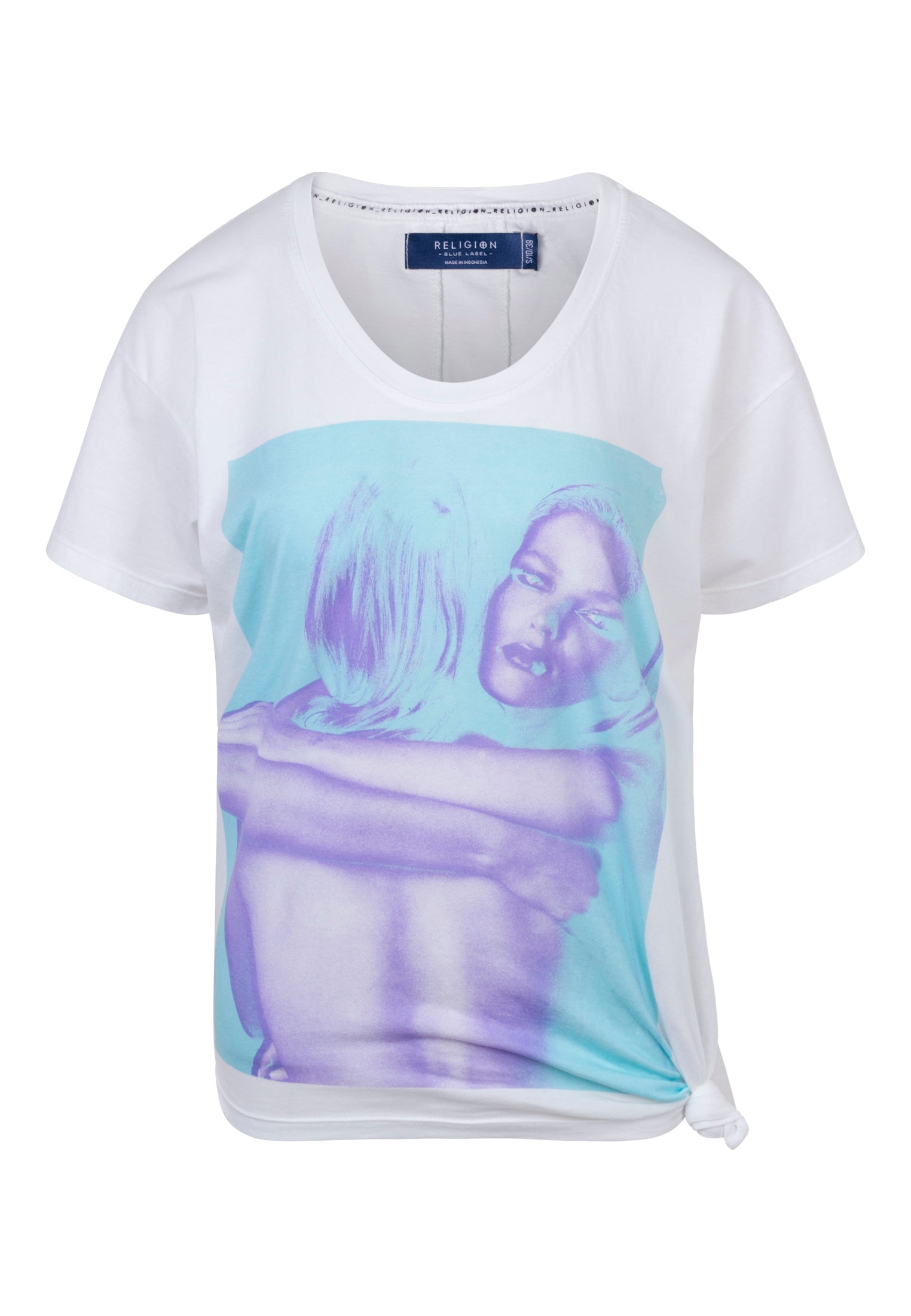 RELIGION Embracing Girl Graphic Print T-Shirt
