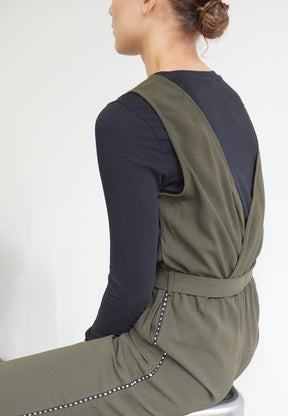 RELIGION Interstellar V-Neck Khaki Jumpsuit