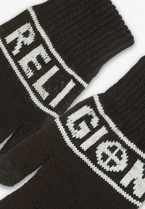 RELIGION Kalma Knitted Gloves Black