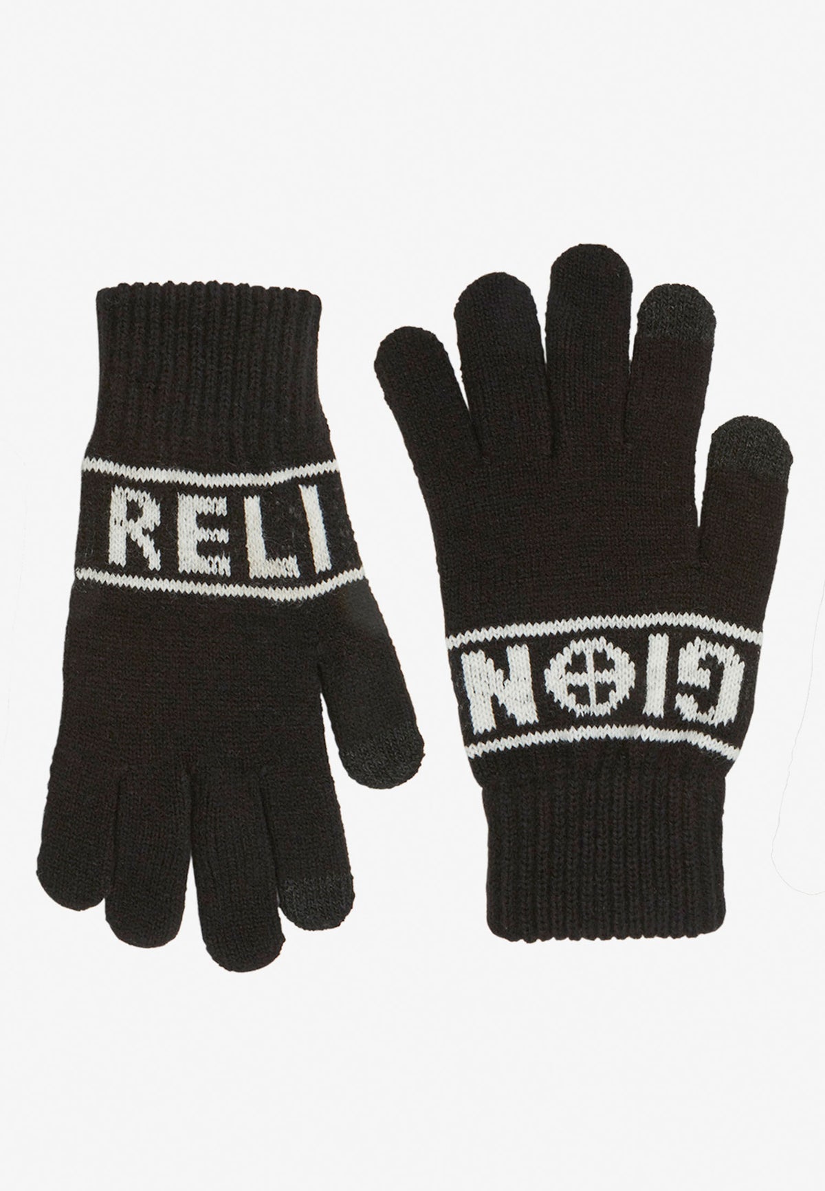 RELIGION Kalma Knitted Gloves Black
