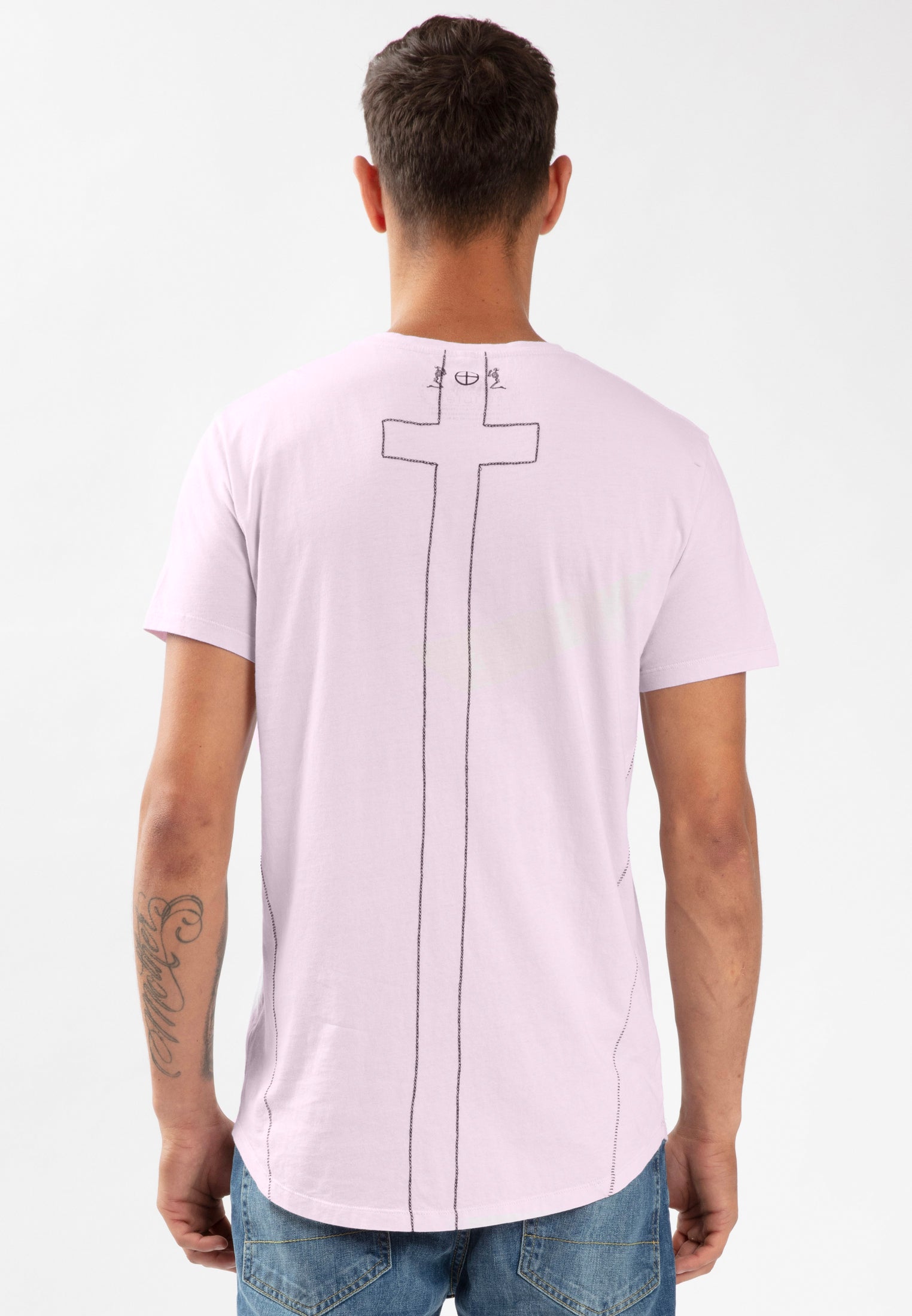 RELIGION Praying Skeleton Organic Lavender T-Shirt