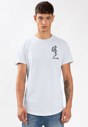 RELIGION Praying Skeleton Organic Illusion Blue T-Shirt