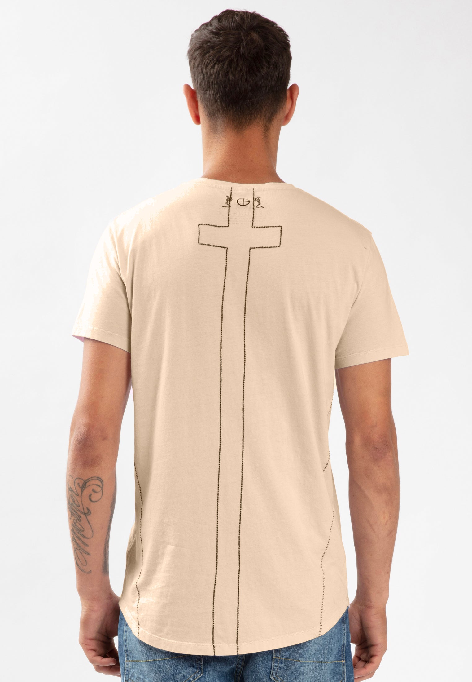 RELIGION Praying Skeleton Organic Safari T-Shirt