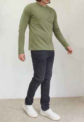 CORE LS ORGANIC T-SHIRT DARK OLIVE