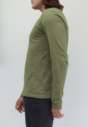 CORE LS ORGANIC T-SHIRT DARK OLIVE