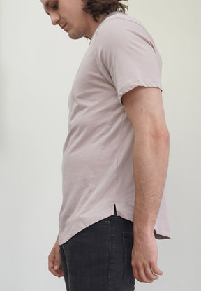 CURVED HEM POLO ASHES OF ROSES