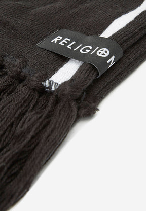 RELIGION Tasseled Miyan Scarf Black