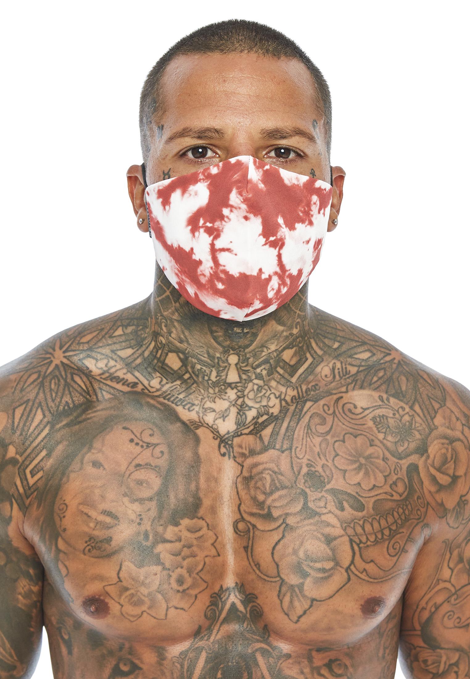 RELIGION Face Mask Tie Dye Red