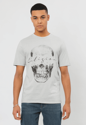 SPLIT SKULL T-SHIRT HIGH RISE