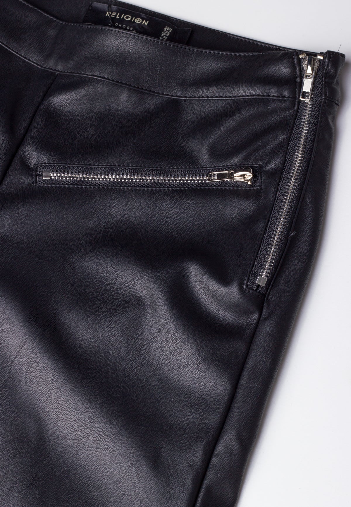 RELIGION Steel Leggings Faux Leather