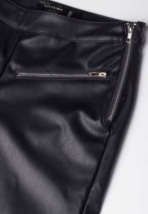 RELIGION Steel Leggings Faux Leather